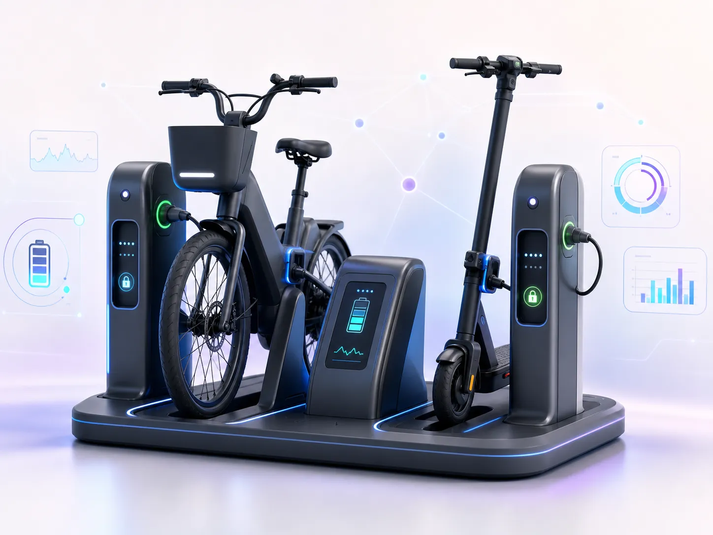 Micromobility Charging Dock Testing illustration