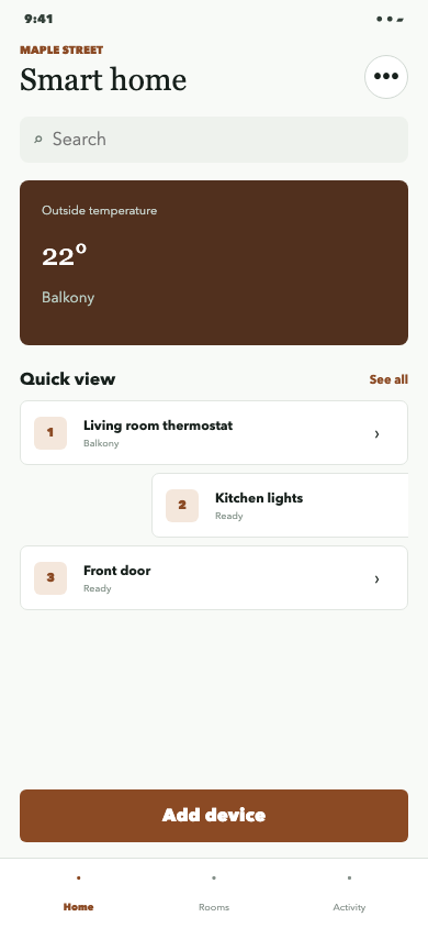 Smart home with broken responsive reflow