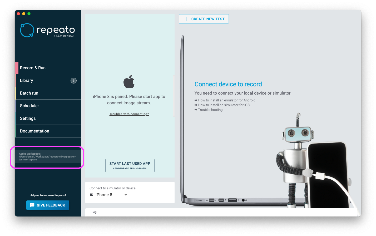 Test workspaces | Repeato